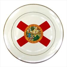 USA American Home States Maine Porcelain Plate w// Display Stand