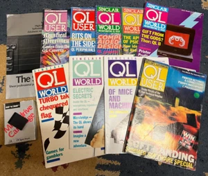 QL User vintage computing magazine (9 issues) + "Games" microdrive cartridge - Photo 1/2