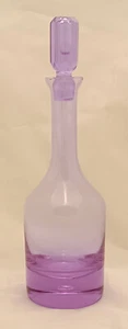 Bottiglia da rosolio, liquore, antica, vintage, lilla, con tappo - Foto 1 di 2