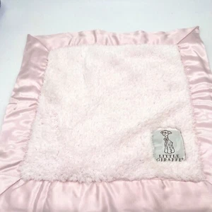 Kleine Giraffe rosa Mini Sicherheitsdecke Lovey Minky Satinborte klein - Bild 1 von 7