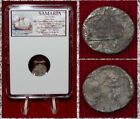 Ancient Coin SAMARIA Phoenician Galley Persian King Lion Silver Obol RARE COIN!