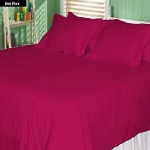 1000 TC EGYPTIAN COTTON  4 - PC KING SIZE BED SHEET SETS ALL STRIPED COLORS