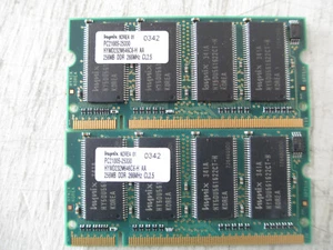 HYNIX 512MB (2x 256mb) PC2100 266MHz SODIMM DDR 3 CL2.5 - Picture 1 of 2