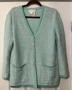 Stunning Vintage ESCADA BY MARGARETHA LEY Boucle Jacket Cardigan Size 38 US 8 - Picture 1 of 4