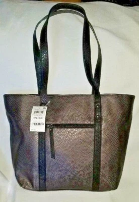 Bolso de Mano Grande Style&Co Perrie Gris Peltre con Borde Negro Nuevo con Etiquetas Foto 1 de 4