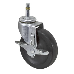 4" x 15/16" Faultless Swivel Grip Ring Caster W/ Wheel Brake 30437M 1-4972 - Picture 1 of 1