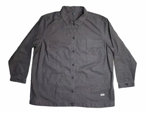 New EDDIE BAUER 2X Shacket Shirt Jacket Hemp Cotton Vintage Grey Utility NWT 2XL - Picture 1 of 8