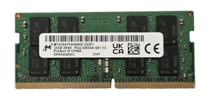 Micron 32GB 2Rx8 DDR4-3200 SODIMM non-ECC Laptop Memory MTA16ATF4G64HZ-3G2F1 - Picture 1 of 1