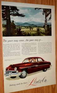 Lincoln MT 1951 WASHINGTON PAISAJE ORIGINAL VINTAGE ANUNCIO IMPRESO ANUNCIO AD-51 - Imagen 1 de 1