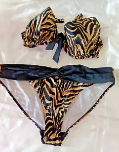 Gepolstertes Bügel-Bikini-Set George Mehrfarbig Animalprint UK 36D/DD/20 - Bild 1 von 6