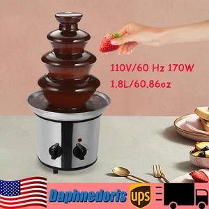 Fonduta Cioccolato Fonduta 4 Livelli Acciaio Inox Lusso Formaggio Cascata Fonduta - Foto 1 di 13