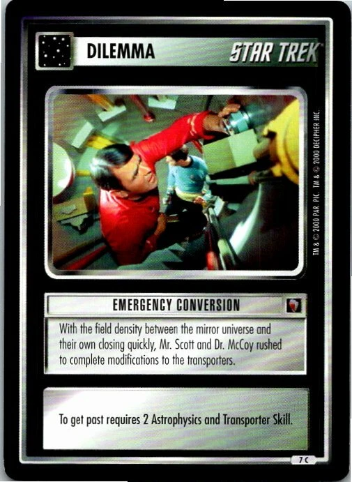 Star Trek Mirror Mirror CCG Common Card #7c Emergency Conversion  - Image 1 of 1