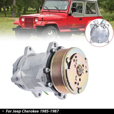 Compresor de aire acondicionado con embrague 8 piezas para Jeep Cherokee 1985-1987 2,1 L l4 SD508 Foto 1 de 4