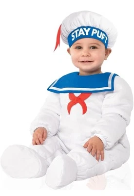 Ghostbusters Costume Infant 3-6 Stay Puft Marshmallow Man Halloween Dress Up - Image 1 of 4