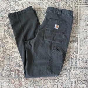 Carhartt Charcoal Gray Relaxed Fit Canvas Work Pants 102291-306 Men’s Size 35X34 - Picture 1 of 12