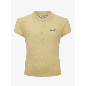 LeMieux Mini Polo Shirt - Puffed Sleeves - Mimosa - Classic Fit - Childrens - Picture 1 of 3