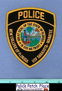 USF SARASOTA-MANATEE UNIVERSITY OF SOUTH FLORIDA Campus Polizei Schulteraufnäher  - Bild 1 von 1