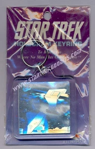 LLAVERO HOLOGRAMA KLINGON & SHIP Star Trek: Serie Animada AH Prismático! - Imagen 1 de 2