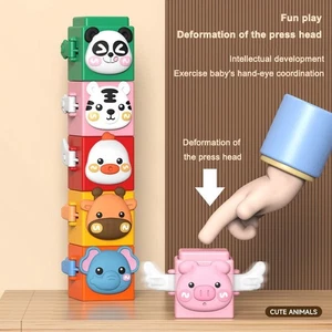 6/12x Stacking Toys Blocks Learning Toys Gifts Developmental Toys NEW~ X2O8 - Picture 1 of 19