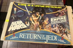 Star Wars UK Triple Bill 1980's original rolled 1983 movie poster 625 - Picture 1 of 7