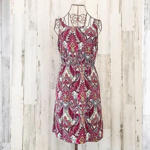 Buntes Boho Sommerkleid L kurz Freizeit Festival Strand Urlaub Kreuzfahrt Sommer - Bild 1 von 9