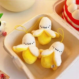 New 1Pc Banana Soft Stuffed Plush Toy Keychain Keyring Phone Pendant Gift Cute - Picture 1 of 9