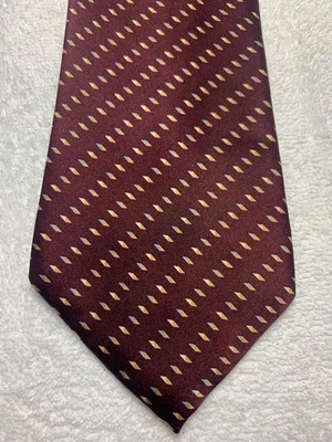 CORBATA PERRY ELLIS HOMBRE BORGOÑA CON NARANJA Y AZUL 4 X 58 Foto 1 de 4