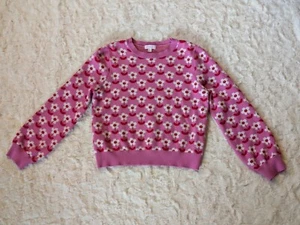 Design History Girl's Pink Flower All Over Sweater Size XL Thick + Soft - Picture 1 of 10