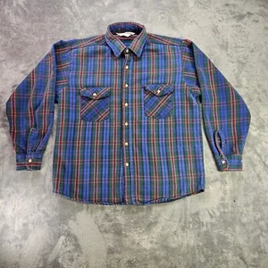 Vintage McGregor Bagpiper Flanell Hemd Blau Herren L 100% Baumwolle 80er 90er Distressed - Bild 1 von 11