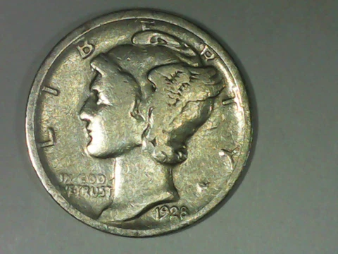 Vintage 1928 D Mercury Dimes, 90% Silver, Better Semi-KEY Date 10C Coin Cover