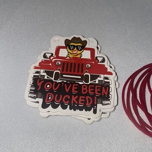 RED JEEP  Lot of 9 You’ve Been Ducked Tags With Rubber Bands Duck Ducky - Picture 1 of 4