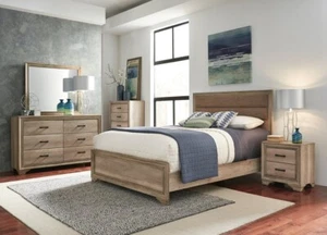 Queen Sandstone Finish Bedroom Suite - Picture 1 of 1