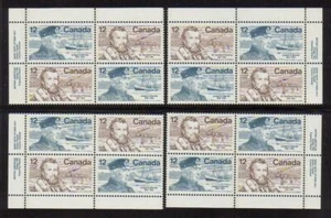 1977 Canada SC# 739a - Famous Canadians - Set of 4 Plate Blocks M-NH Lot # 2192 - Picture 1 of 1