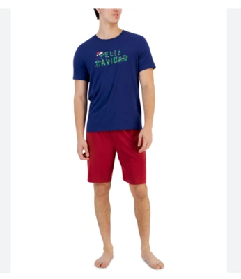 Club Room Men's Christmas T-Shirt Shorts Pajama Set Feliz Navidad S/M/L/XL/XXL - Image 1 of 3
