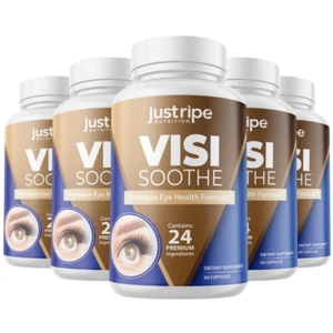 5 Pack VisiSoothe - Premium Eye Health Formula - 24 Premium Ingredients -60 Caps - Picture 1 of 4