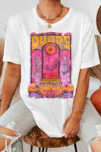 The Doors Flower Graphic T-Shirt Tee Unisex Fit Gift For Men Women - Picture 1 of 3