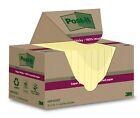 Post-it Super Sticky 100% Recycled Notes, Pack of 12 Pads, 70 Sheets per Pad, 47