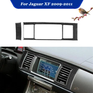 Interior Center Control CD Screen Trim Cover For Jaguar XF 09-11 Carbon Fiber  - Picture 1 of 8