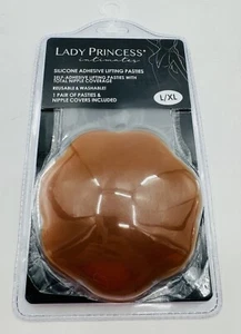 Lady Princess Intimates Silicone Adhesive Lifting Pasties Size L/XL Bronze Bra - Picture 1 of 3