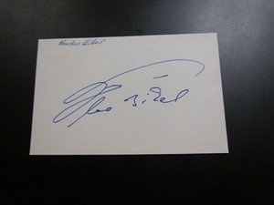 Theodore Bikel signed post Card JSA Auc Cert 