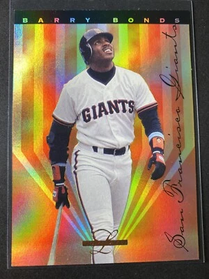 1995 Leaf Limited GOLD FOIL PRISM #4 Barry Bonds Baseball Card! Giants - Image 1 of 2