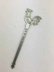 Vintage Wivel Restaurant NYC Metall Hahn Hors d'Oeuvres Cocktail Auswahl  - Bild 1 von 4