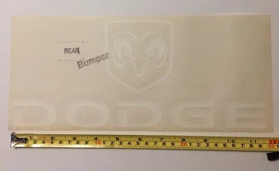 DODGE RAM LOGO DECAL WHITE 5”x11.5 - Image 1 of 3