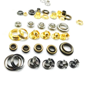 Double Sided Brass Eyelet Leather Craft Repair Grommet Banner 4/4.5/5/6/8/10mm - Picture 1 of 7
