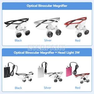 ETERFANT Dental 3.5X Magnifier Medical Binocular Loupes / 3W LED Head Light Lamp - Picture 1 of 73