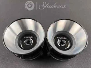 2X Studevox Metal Black NAB Adapters For Open Reel To Reel Tape Recorders - Picture 1 of 6