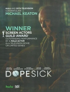 2022 DOPESICK winner SAG Michael Keaton PRINT AD TV Movie HuLu Rosario Dawson - Picture 1 of 1