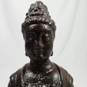 Vintage Zement Buddha Statue Meditation Feng Shui Tibet Asiatisch Garten Deko - Bild 1 von 14