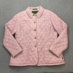 Barbour Jacket Womens Medium Pink Quilted Hunting Field Country Coat Ladies - Picture 1 of 10
