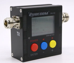 Conector de potencia digital SURECOM SW-102 VHF UHF 126-525 MHz y medidor SWR 120W N - Imagen 1 de 1